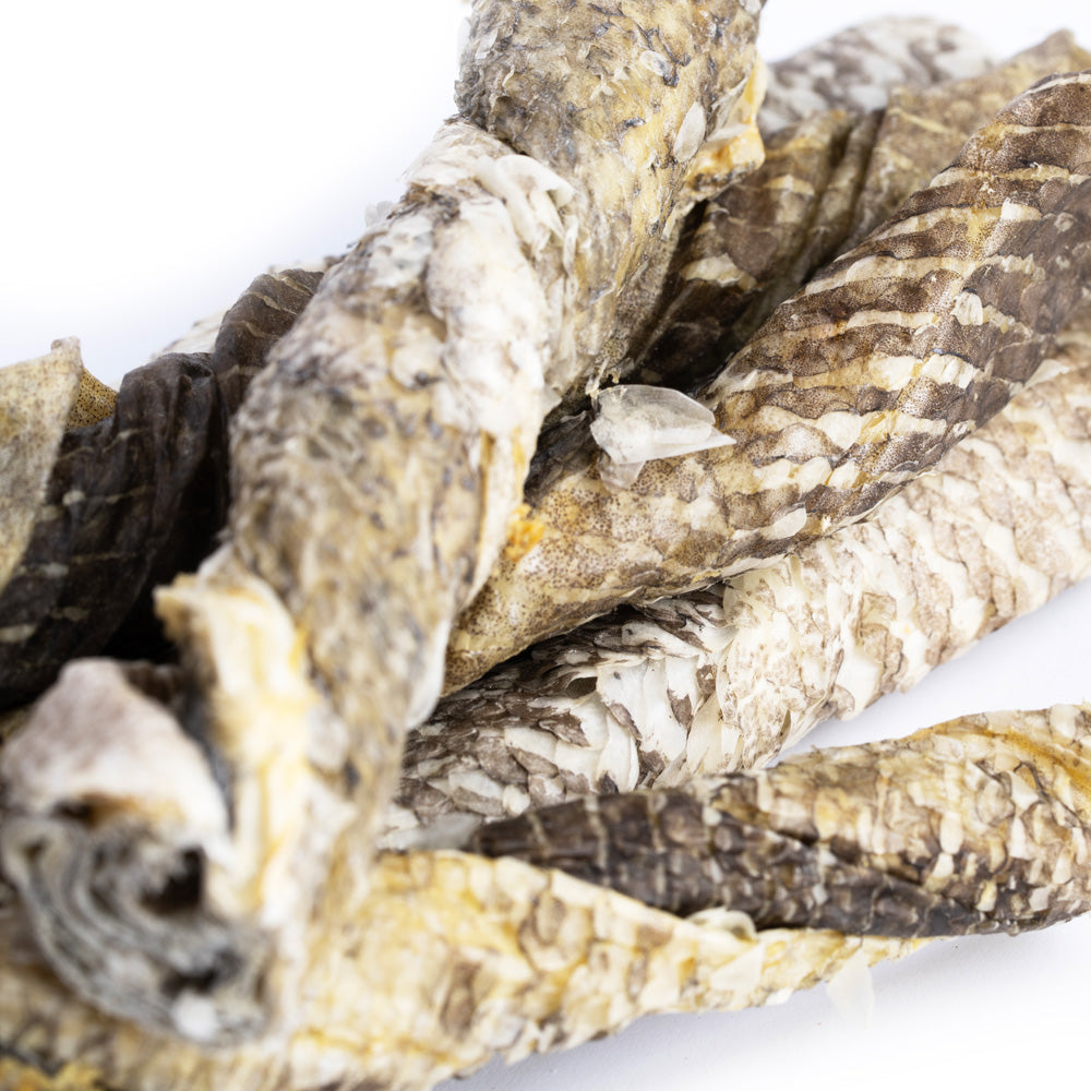 Fischhaut Twister für Hunde (70g oder 1.000g)