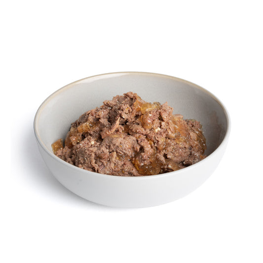 Nassfutter Hirsch mit Karotte, Apfel & Grünlippmuschel (800g Dose)