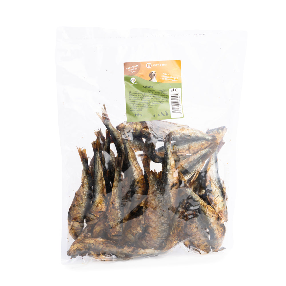 Getrocknete Sardinen für Hunde (90g oder 500g)