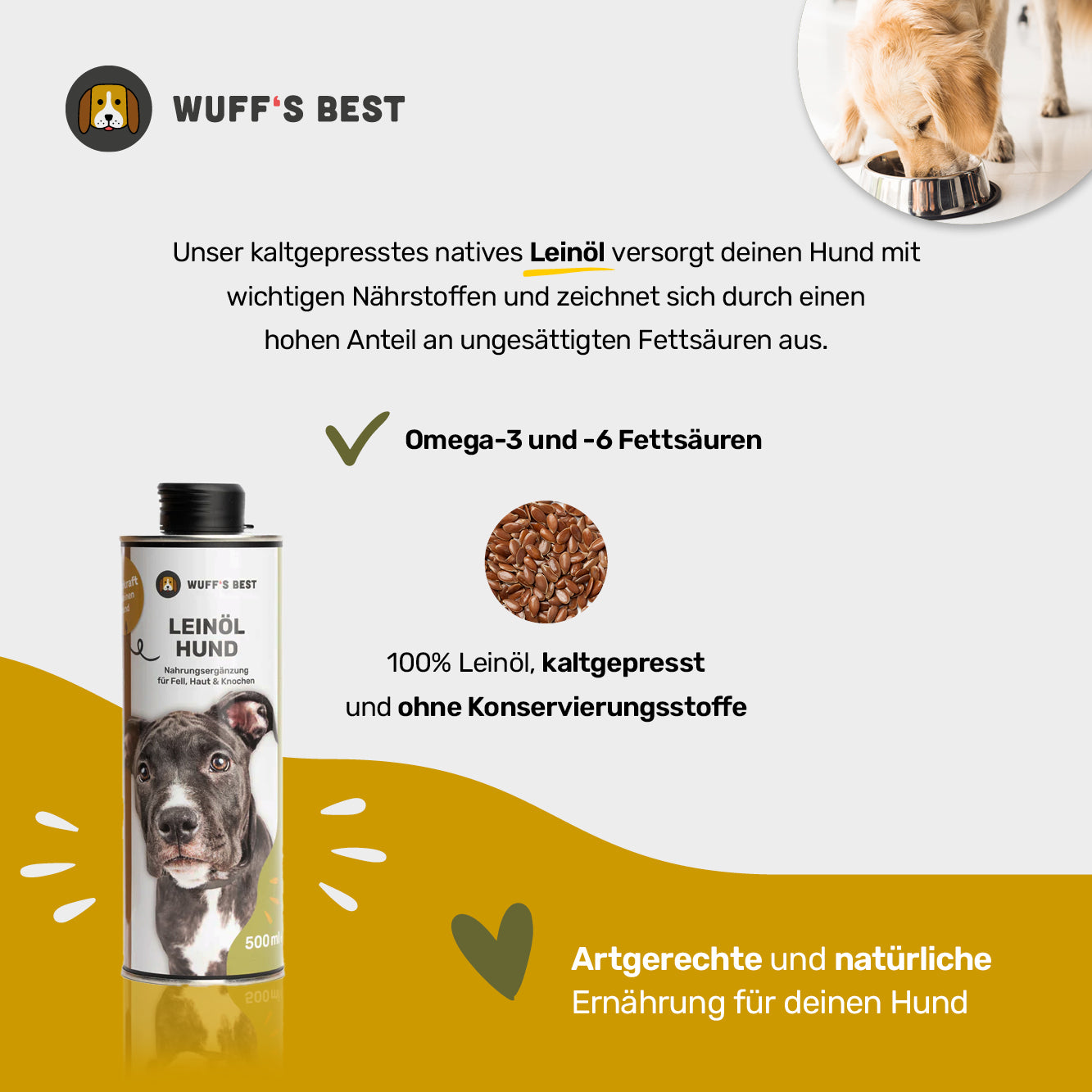 Leinöl Hund (500ml)