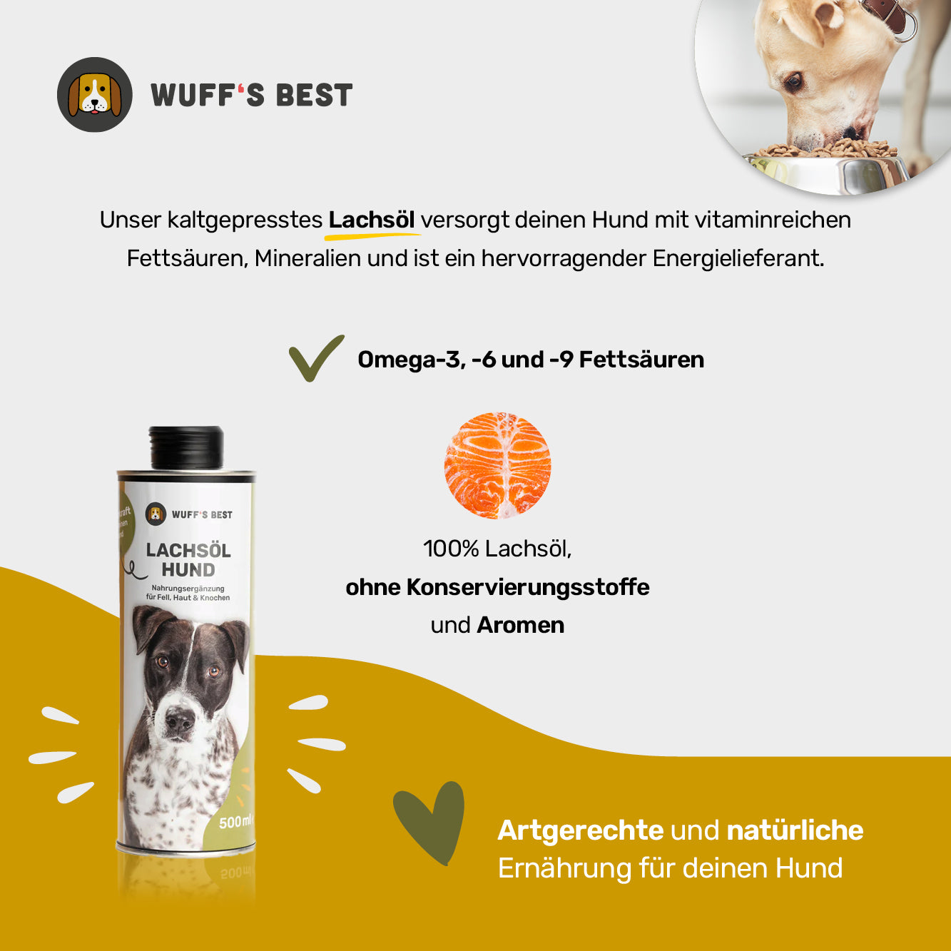 Lachsöl Hund (500ml)