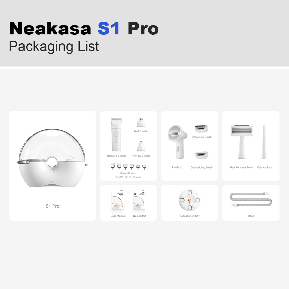 Neakasa S1 pro Lieferumfang Pflegeset