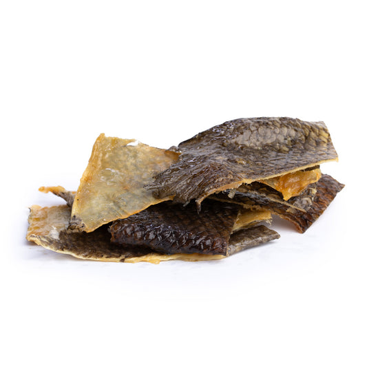 Getrocknete Seehechthaut für Hunde (70g oder 1.000g)