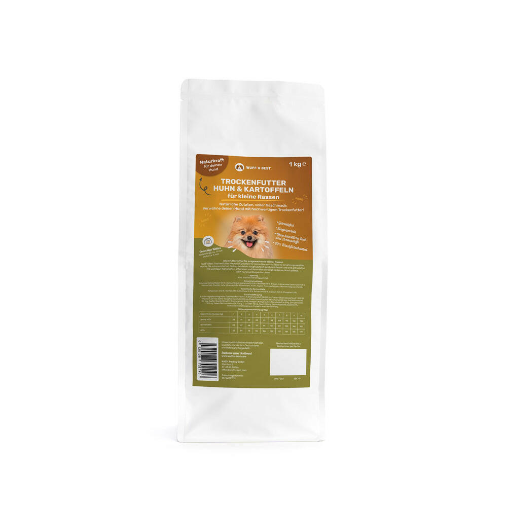 🎁 Hundefutter Huhn & Kartoffeln für kleine Rassen - in 3 Größen (1kg, 5kg, 10kg) (100% off)