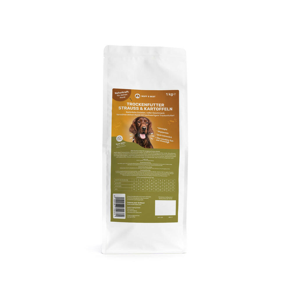 WuffsBest_Hundefutter_Strauss&Kartoffeln_1kg