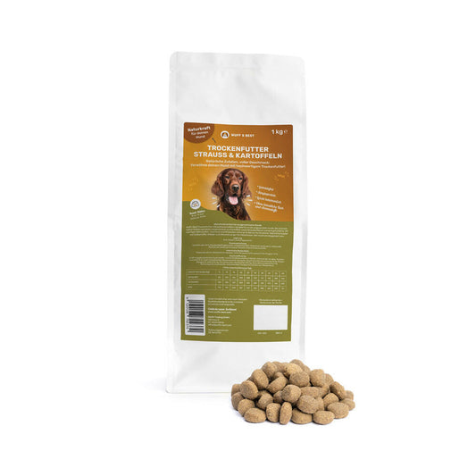 WuffsBest_Hundefutter_Strauss&Kartoffeln_1kg_Futter